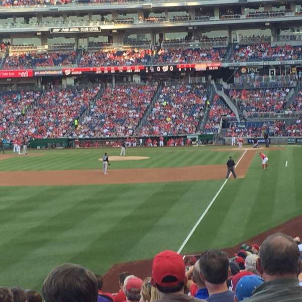 Nationals Park, section: 107, row: LL, seat: 18