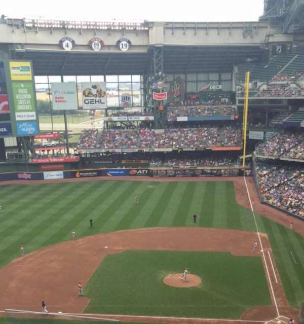 American Family Field, section: 427, row: 6, seat: 6