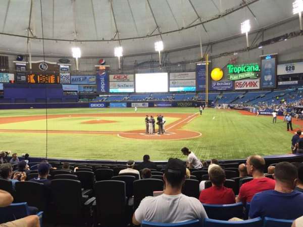 Tropicana Field, section: 105, row: Q, seat: 1