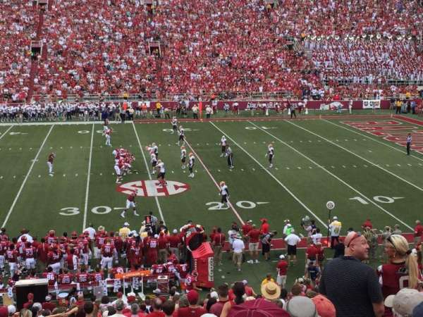 Razorback Stadium, section: W103, row: 29, seat: 18