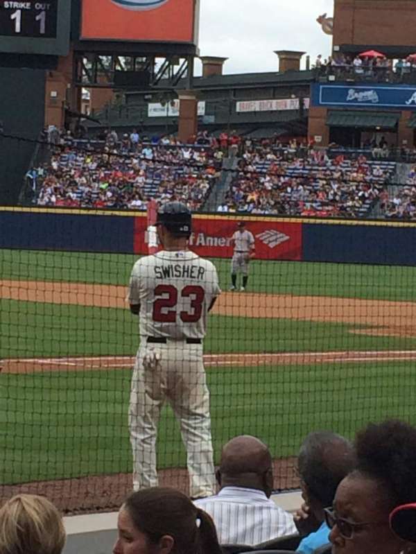 Turner Field, section: 105L, row: 4, seat: 106