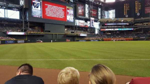 Chase Field, section: 132, row: 2, seat: 12