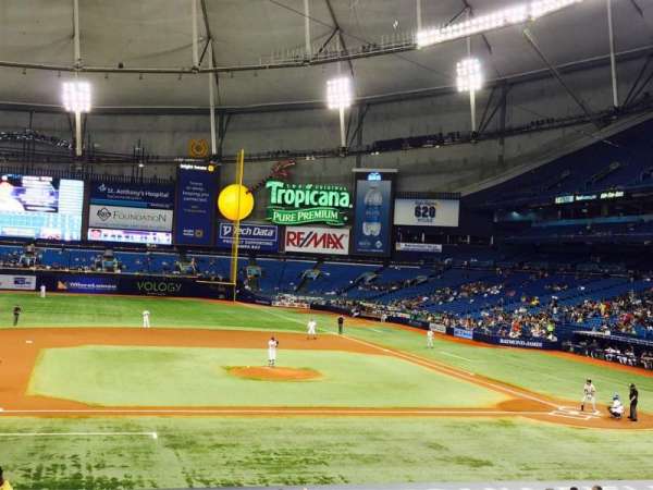 Tropicana Field, section: 115, row: FF, seat: 1