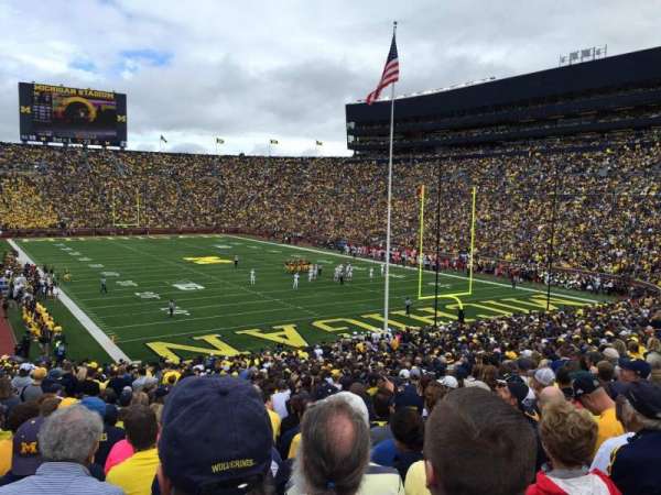 Michigan Stadium, section: 15, row: 47, seat: 18