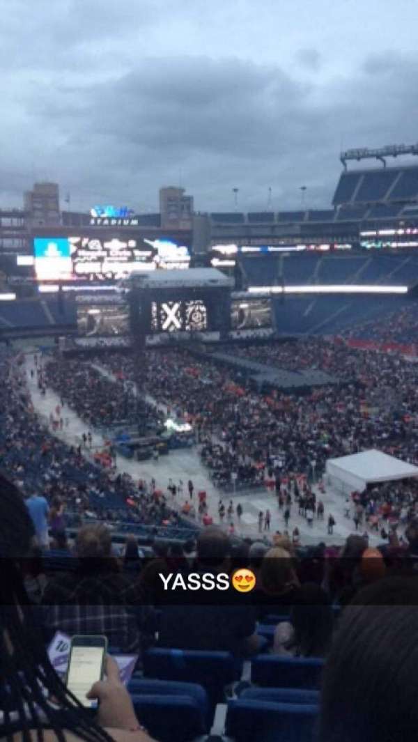 Gillette Stadium, section: 202, row: 20, seat: 6