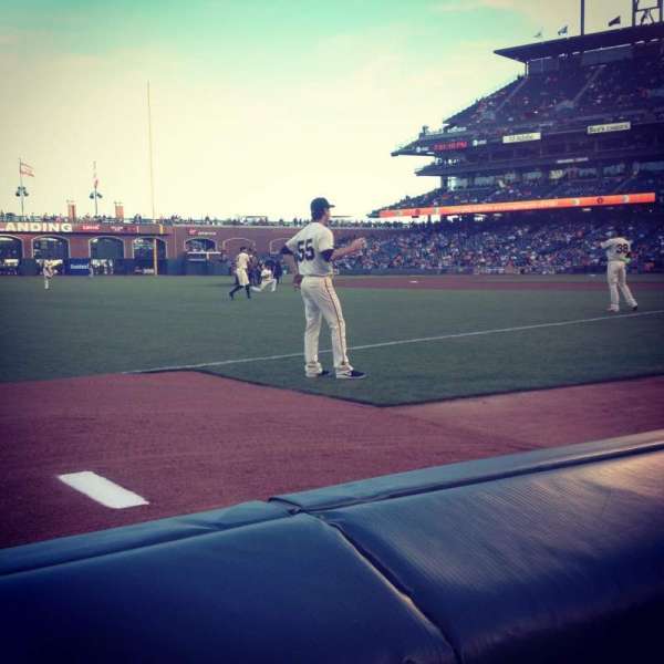 Oracle Park, section: 127, row: 1, seat: 9