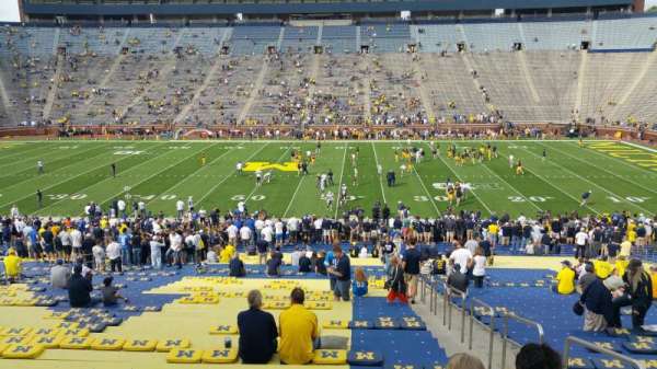 Michigan Stadium, section: 1, row: 44, seat: 8