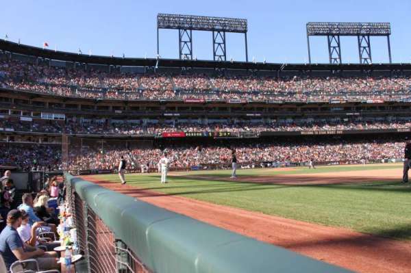 Oracle Park, section: 105, row: A, seat: 20