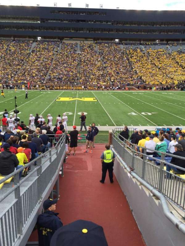 Michigan Stadium, section: 1, row: 16, seat: 14