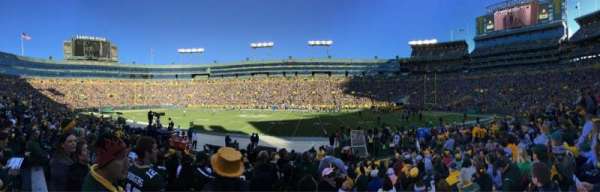 Lambeau Field, section: 122, row: 13, seat: 22