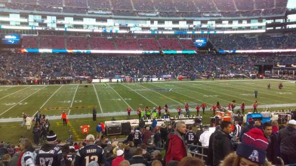Gillette Stadium, section: 133, row: 21, seat: 7