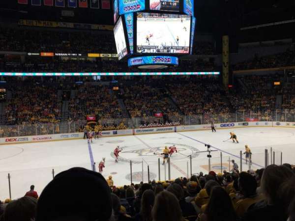 Bridgestone Arena, section: 105, row: H, seat: 14
