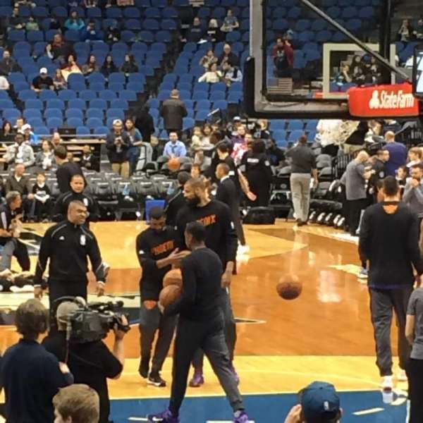 Target Center, section: 104, row: B, seat: 6