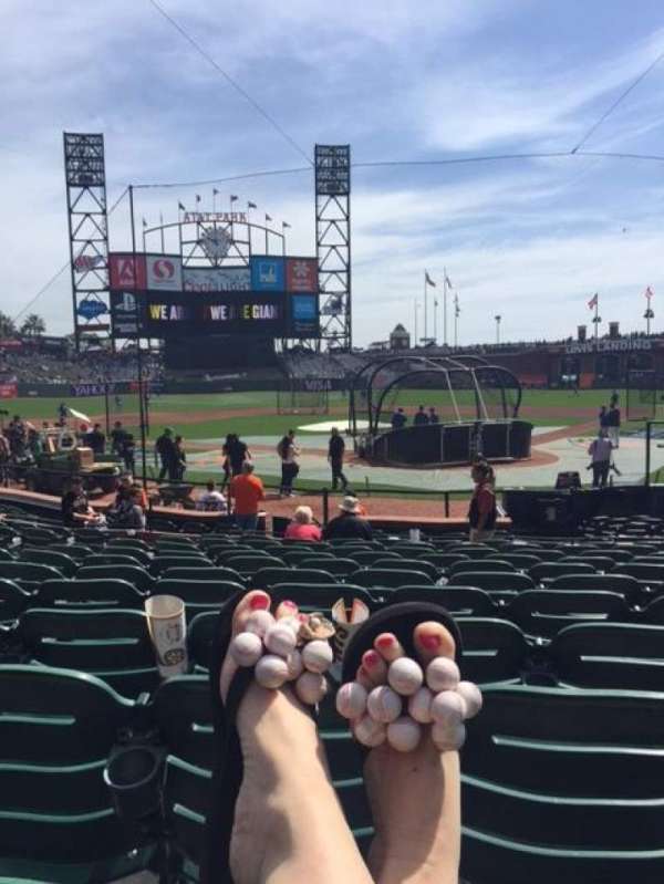 Oracle Park, section: 117, row: K, seat: 10