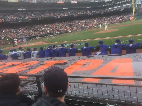 Oracle Park, section: 108, row: C, seat: 5