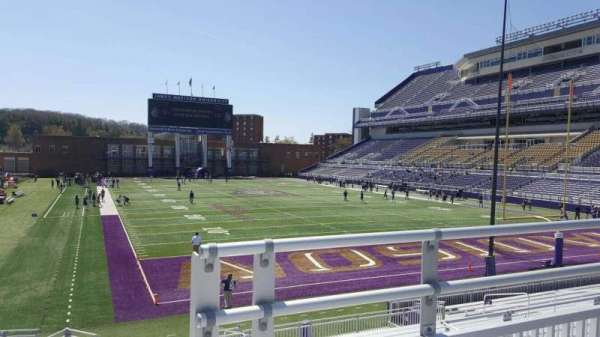 Bridgeforth Stadium, section: 221, row: o, seat: 1