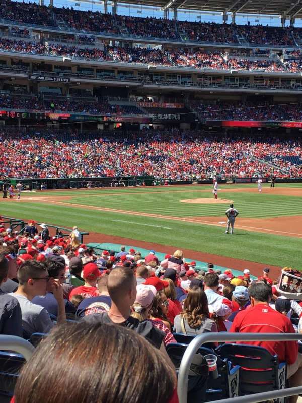Nationals Park, section: 133, row: AA, seat: 18