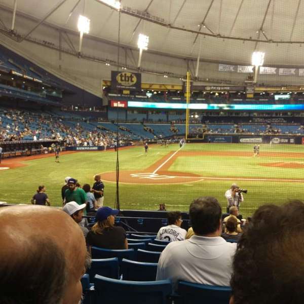 Tropicana Field, section: 110, row: Q, seat: 5