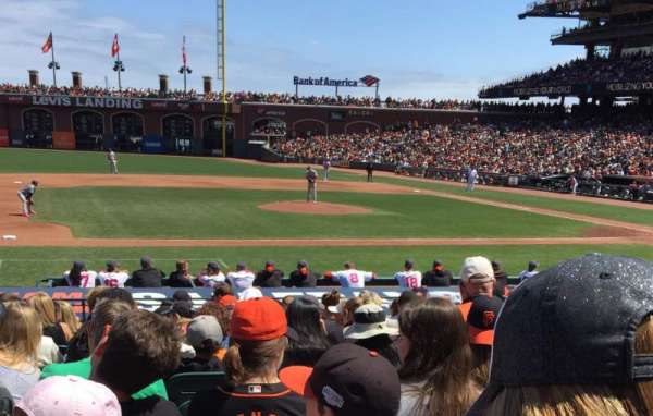 Oracle Park, section: 123, row: L, seat: 9-11