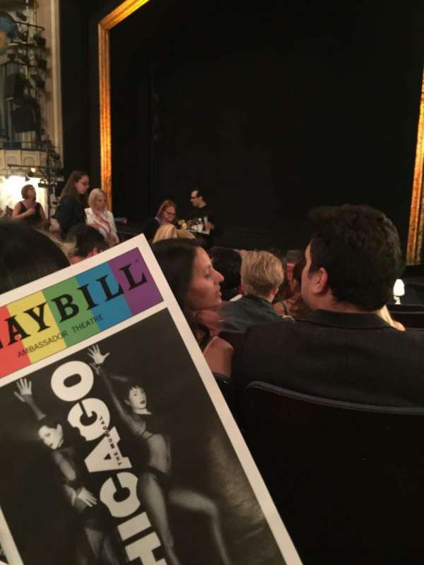 Ambassador Theatre, section: Orchestra R, row: G, seat: 24