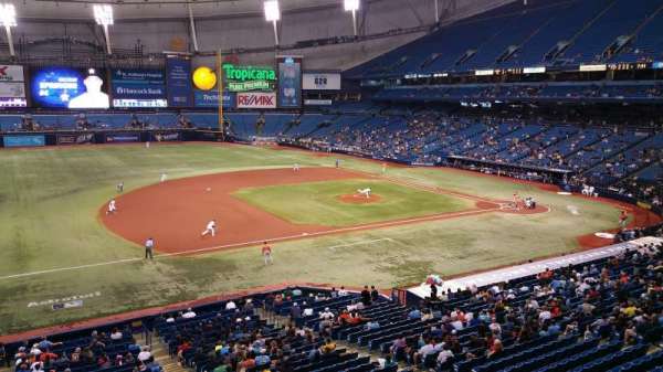 Tropicana Field, section: 215, row: A, seat: 18