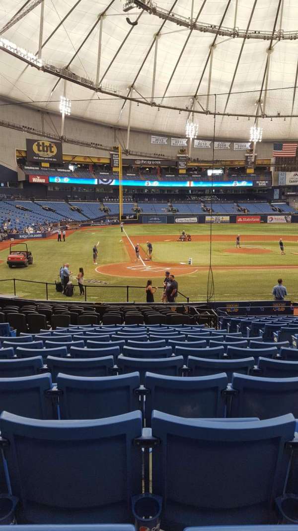 Tropicana Field, section: 108, row: X, seat: 6