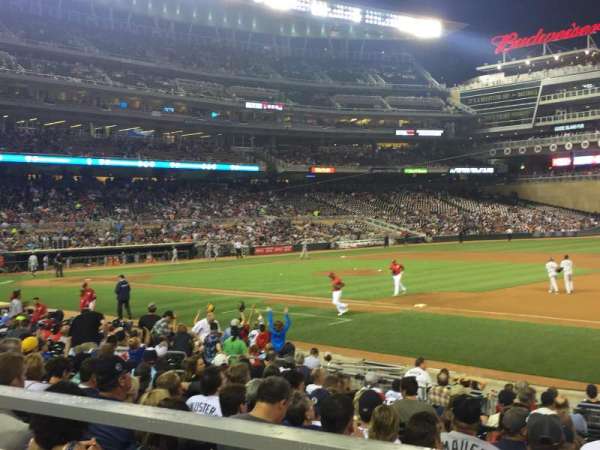 Target Field, section: 106, row: 1, seat: 8