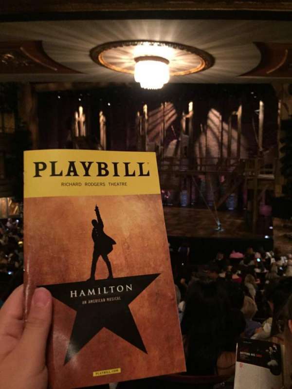 Richard Rodgers Theatre, section: Orchestra R, row: R, seat: 10