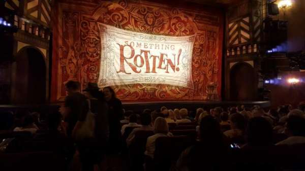 St. James Theatre, section: Orchestra L, row: L, seat: 1