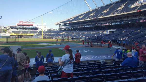 Kauffman Stadium, section: 121, row: K, seat: 1
