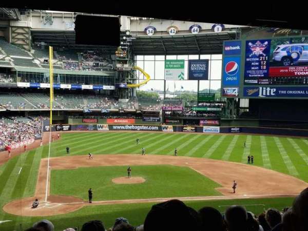 American Family Field, section: 215, row: 20, seat: 6