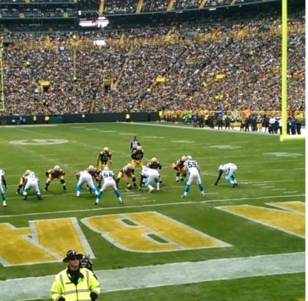 Lambeau Field, section: 101, row: 8, seat: 4