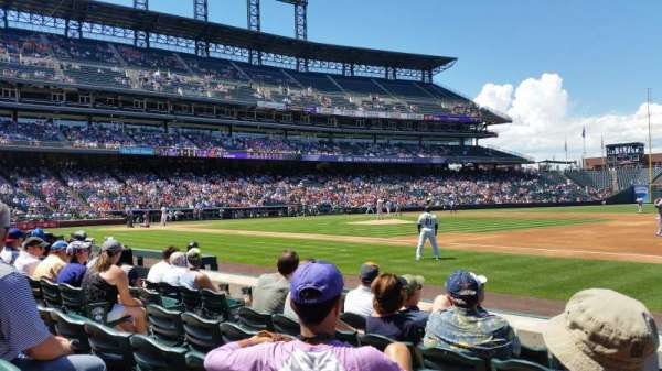 Coors Field, section: 120, row: 6, seat: 6