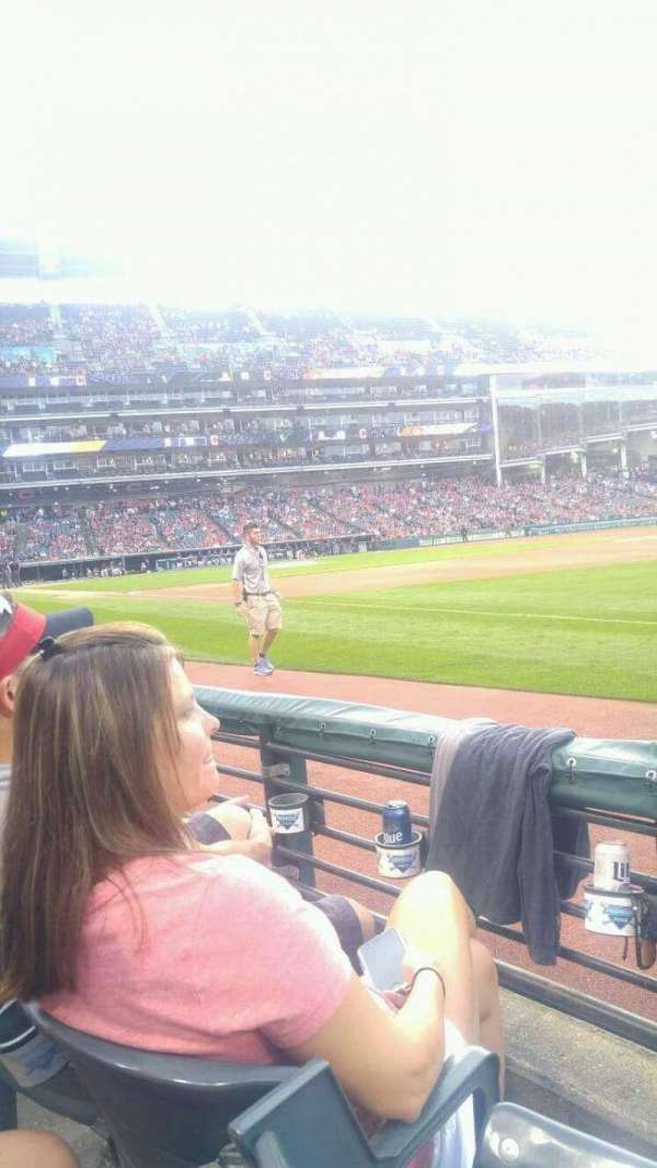 Progressive Field, section: 131, row: b, seat: 8