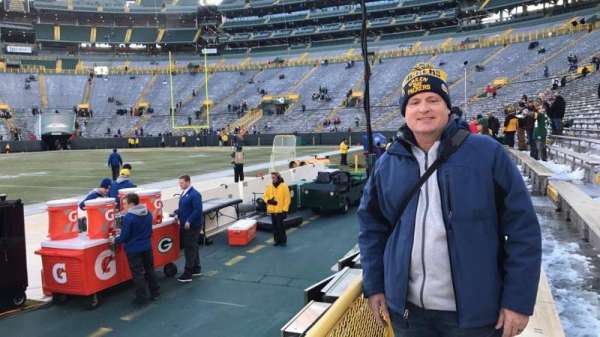 Lambeau Field, section: 120, row: 1, seat: 5