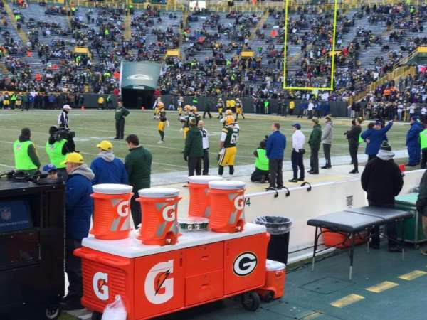 Lambeau Field, section: 120, row: 1, seat: 5