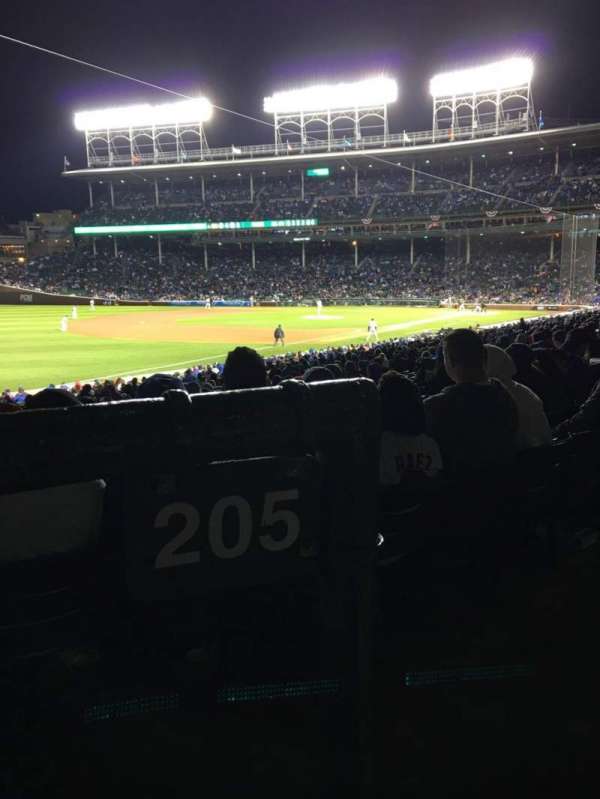 Wrigley Field, section: 205, row: 1, seat: 17