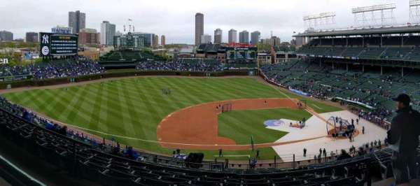 Wrigley Field, section: 411L, row: 1, seat: 10