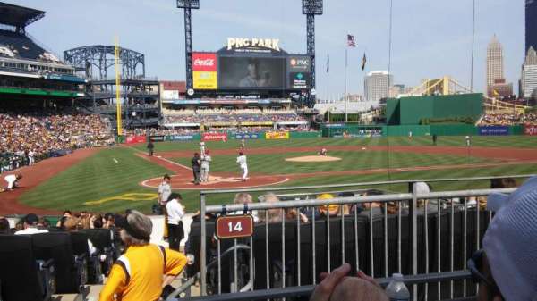 PNC Park, section: 114, row: B, seat: 12