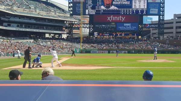 COMERICA PARK, section: 123, row: A, seat: 1