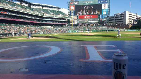 COMERICA PARK, section: 123, row: A, seat: 1