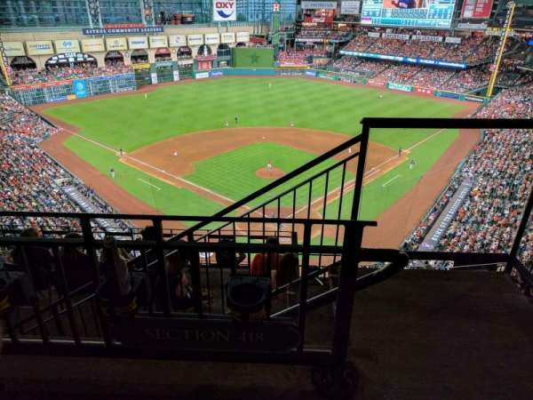 Daikin Park, section: 418, row: 1, seat: 19