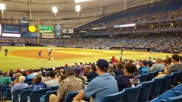 Tropicana Field, section: 125, row: P, seat: 10