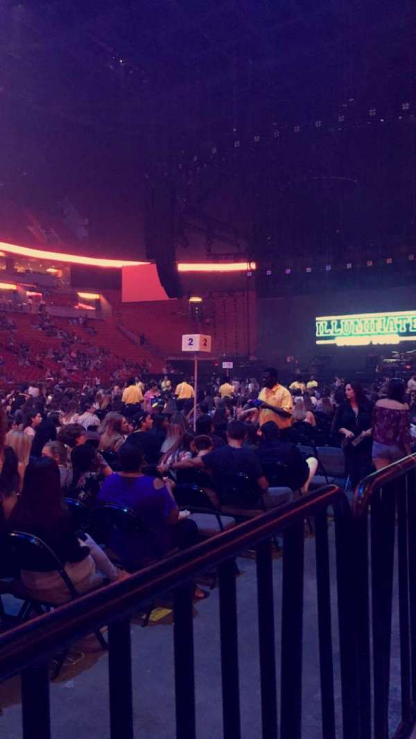 Kaseya Center, section: 108, row: 4, seat: 14