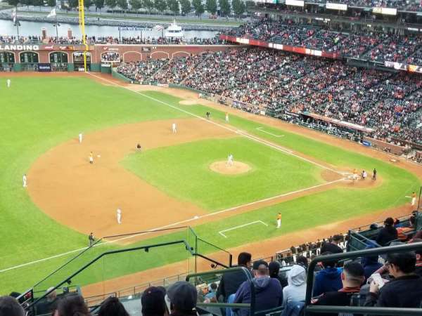 Oracle Park, section: VR327, row: 20