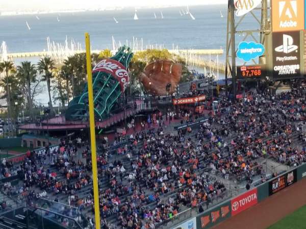 Oracle Park, section: VR327, row: 20