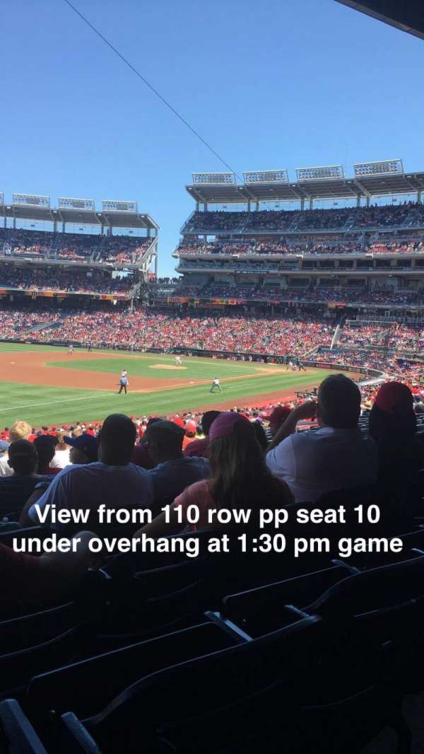Nationals Park, section: 110, row: PP, seat: 10