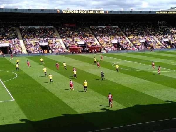 Vicarage Road, section: UGT1, row: W, seat: 31