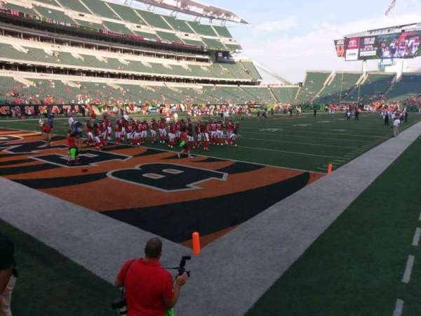 Paycor Stadium, section: 118, row: 1, seat: 18