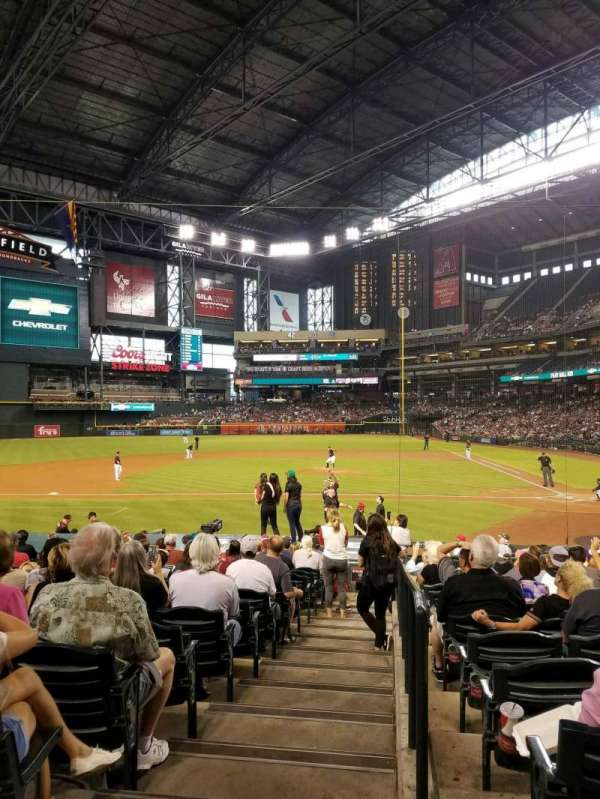 Chase Field, section: 127, row: 21, seat: 3